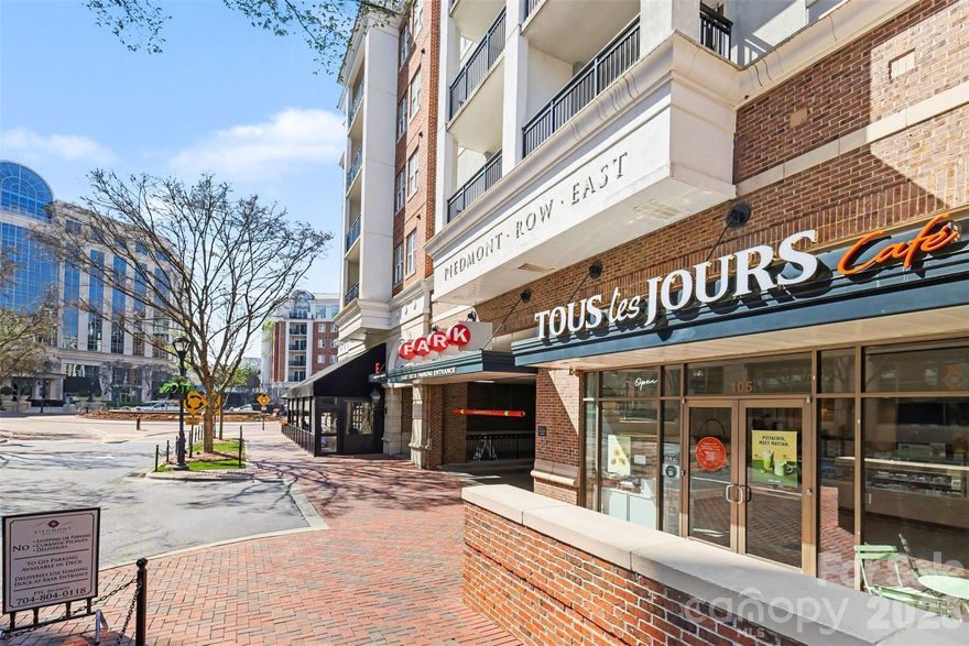 SouthPark condo in Piedmont Town Center with balcony, open floor plan, and gated parking!

Beautifully maintained 1-bedroom, south-facing condo located in the heart of the SouthPark area. This open-concept layout offers a spacious living room, dedicated dining area, and a well-appointed kitchen featuring granite countertops, ample cabinet space, and under-cabinet lighting—ideal for both everyday living and entertaining.

Primary suite includes a walk-in closet, and a private en-suite bathroom, with a walk-in shower, and in-unit laundry.

Enjoy outdoor living on the covered balcony overlooking the fountain at Piedmont Town Center, providing a pleasant outdoor space to relax or enjoy the surrounding community atmosphere.

Additional highlights include one assigned parking space in the gated owners’ garage, along with multiple levels of guest parking, offering convenient options for visitors.  The community also offers a Club House with pool table, terrace with gas grills, secure building access and elevator service, contributing to a comfortable and low-maintenance lifestyle.

Located in Piedmont Town Center, with convenient access to dining, shopping, and services including Peppervine, Duckworth's Grill & Taphouse, Del Frisco's Double Eagle Steakhouse, Leo's Italian Social, Mal Pan, and Summit Coffee.

Low-maintenance condo living in one of Charlotte’s most desirable locations.  *Pool is currently closed for repairs, reopending has not been scheduled by the HOA*  *Reach out to the listing agent for additional financing opportunities*