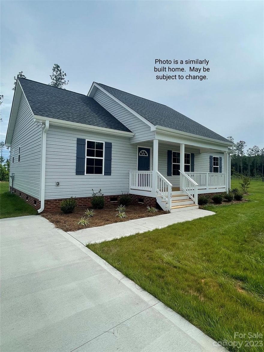 Quality New Construction Ranch on 3 Acres.  The Open Floor Plan features Large Great Room, Eat In Kitchen and Covered Front & Back Porches.  Kitchen has Granite Counter Tops, Subway Tile Backsplash and White Soft Close Cabinets.  Restoration Arcadia Smoke Laminate Flooring in Kitchen, Great Room and Hallways.  Primary Suite with Trey Ceiling, Walk in Closet and Private Full Bath.  All Electric Home with Well and Septic for Lower Utility Bills.  Only 2 Minutes from I-77, 20 Minutes from Rock Hill and Less than an Hour from Columbia.  Don't Miss your Opportunity to Own a Brand New Home in a Community with No HOA or Covenants and Restrictions.