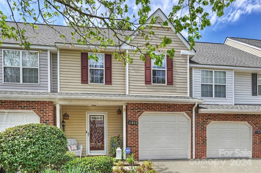 Incredible opportunity in Ballantyne! This beautiful two-story townhome close to Stonecrest, Blakeney, and I-485 has much to offer! Featuring tile floors in the foyer and kitchen, an updated kitchen with granite counters, newer stainless appliances, and an oversized kitchen island, this open floor plan is great for everyday living! The sunny dining area overlooks the scenic back patio with a privacy fence. A spacious living room, storage closet under the stairs, one-car garage, and a craftsman-style railing leading to the second floor are great features of this home. Two spacious bedrooms with ceiling fans on the upper level, each with an ensuite bath and walk-in closets! Vaulted ceiling in the primary bedroom. Laundry closet with shelving and designer shades throughout this fine home! Spend your summer at the pool and clubhouse! Highly rated schools, close to shopping and dining. Great home or investment property!