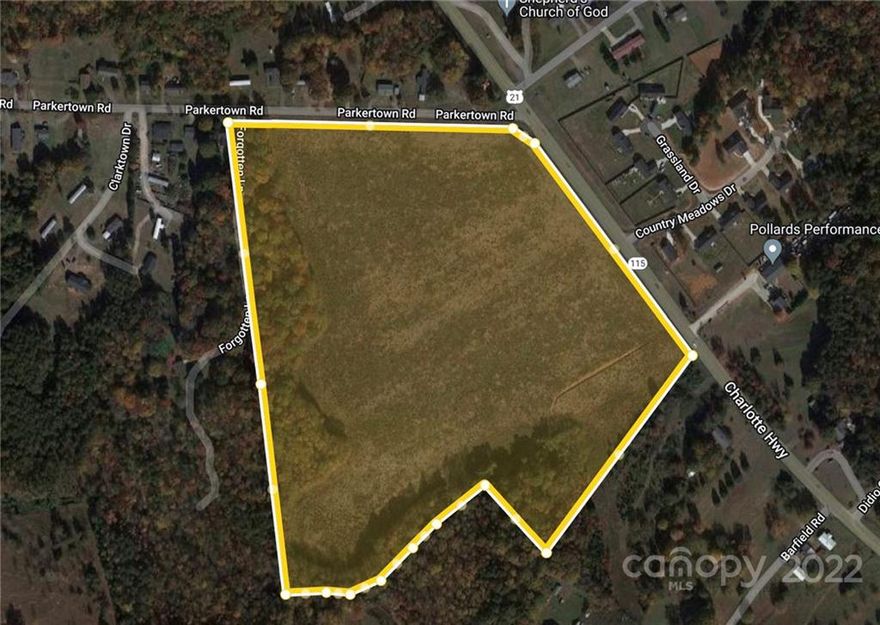 Attention developers! Prime land and location for a residential development. Land has mostly been cleared. Parcel sits between Troutman and Mooresville in an area that is developing quickly. Land has approximately 1,800 ft of road frontage on Charlotte Hwy and Parkertown Rd. The layout and road frontage makes this piece ideal for development. 4 minutes from I-77! There is ample opportunity here for the right developer and engineer.