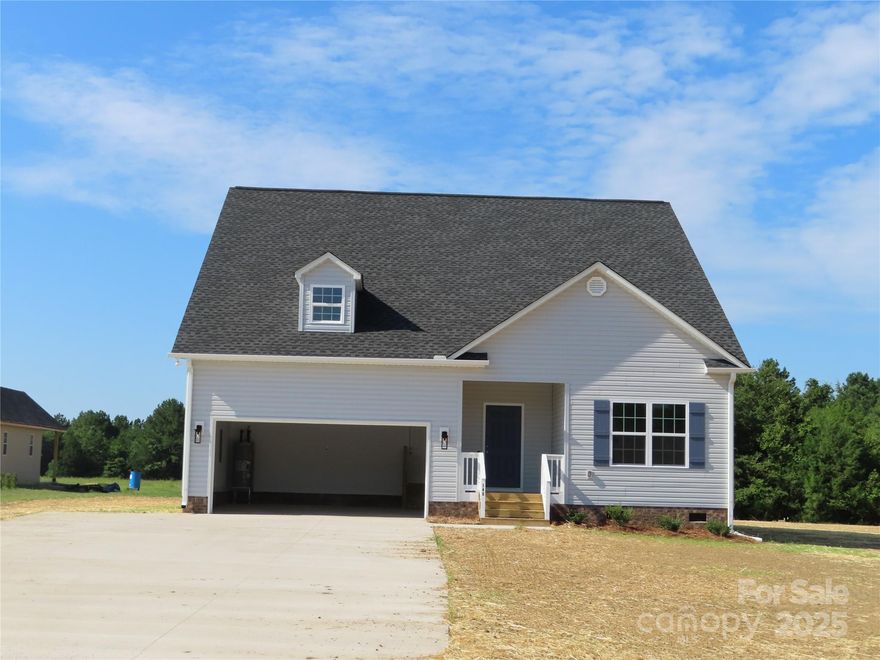 New construction sitting on one acre of level ground. Located 7 miles from the intersection on Hwy 72 & 901. Easy commute to I-77. For GPS purposes, the subdivision is across the street from 4651 Saluda Rd, Rock Hill SC 29730. This home includes a front and back porch, split bedroom plan, granite, 2 car garage, open floor plan with kitchen island, laundry room & pantry. Home should be completed around the end of July. Duke Energy just installed street lights. There will be a small monthly fee for each house. An HOA may need to be formed in order to collect the fee.