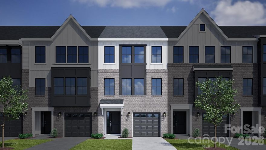 This three-story townhome includes three bedrooms, two-and-one-half bathrooms, and a one-car garage. The porch and garage entrances lead to a bonus room with an optional fireplace and patio, that can be converted into a guest bedroom, featuring a full bathroom. The garage entrance offers an optional bench and cubby or organizational cabinet. The first flight of stairs leads to the open concept kitchen with optional deck, eat-in area and great room with an optional fireplace. A powder room completes the second floor. The third floor includes the primary suite with dual walk-in closets and an optional boxed ceiling and dual vanities. Down the hall, you will find two secondary bedrooms and one full bathroom. A laundry closet is located just outside of the secondary bedrooms for ultimate convenience. There is an alternate third floor plan that offers a dual primary suite with a walk-in closet and en suite bathroom in lieu of the two secondary bedrooms.