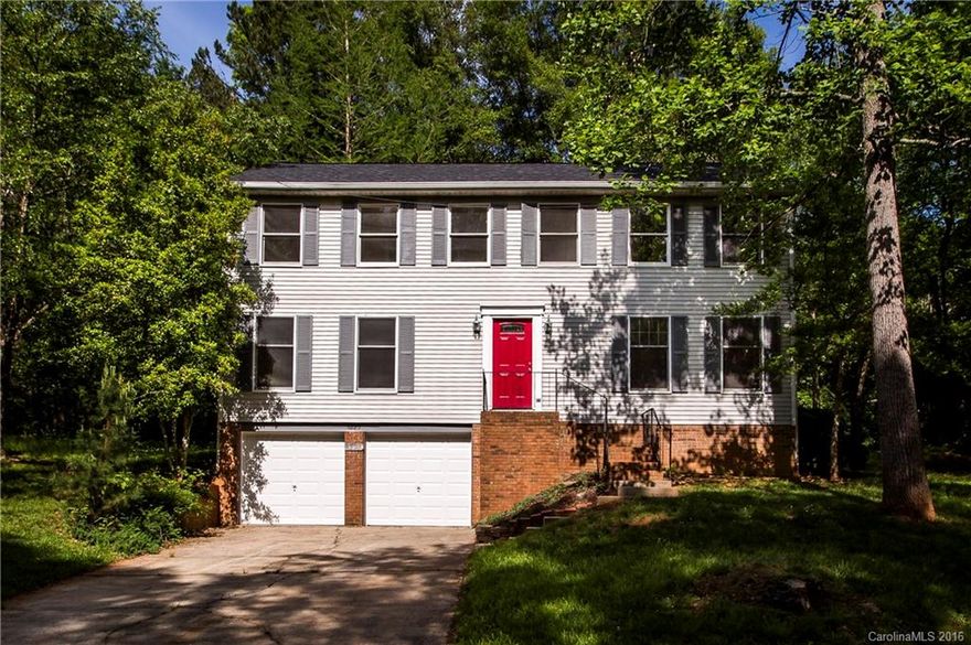 Great location! Features include 5 bedrooms, 2.5 baths, large 2 car garage, wood burning fireplace, formal dining room, formal living room, family room, granite counters & pantry in kitchen, updated light fixtures, spacious master bedroom with walk in closet, master bath w/granite counters, laundry room has sink and laundry chute, full basement with lots of potential, new roof & gutters in 2015 and new carpet in 2016! Convenient location minutes to South Park, Matthews, restaurants and shopping.