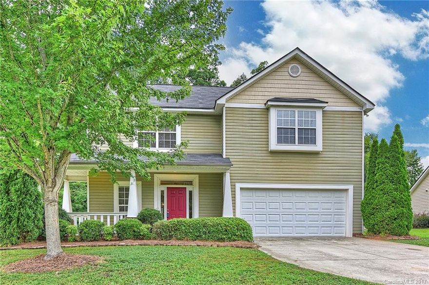 Quality Craftsman with wraparound front porch! .38 acre site with level yard backing to woods. NEW Interior Paint & Gleaming Dark Hardwoods are all the rage! The Kitchen features NEW Flooring in a popular gray striated finish, Solid Surface Counters & Stainless Steel Appliances. HUGE Bedrooms, Great closet space and Loft. The Master Bedroom has a decorative Tray Ceiling. The Master Bath features Double Vanity, Garden Tub & Separate Shower. SELLER IS OFFERING CARPET ALLOWANCE OF $1,500!