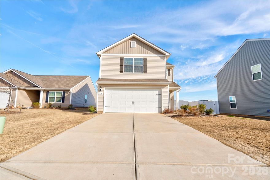 Adorable, move-in ready 3-bedroom, 2.5-bath home in a desirable sidewalk community with playground access and convenient proximity to Hwy 74, Uptown Shelby, and approximately 10 minutes to Kings Mountain .A standout feature is the fully fenced-in backyard already installed ; a valuable upgrade that saves buyers thousands after closing. Enjoy immediate privacy, security for pets or play, and a finished outdoor space without the added expense, delay, or contractor coordination. Like-new construction feel with modern finishes, functional open floor plan, double car garage, and low-maintenance living. Upgrades are already complete, making this home truly move-in ready and positioned for buyers who want both value and convenience from day one.