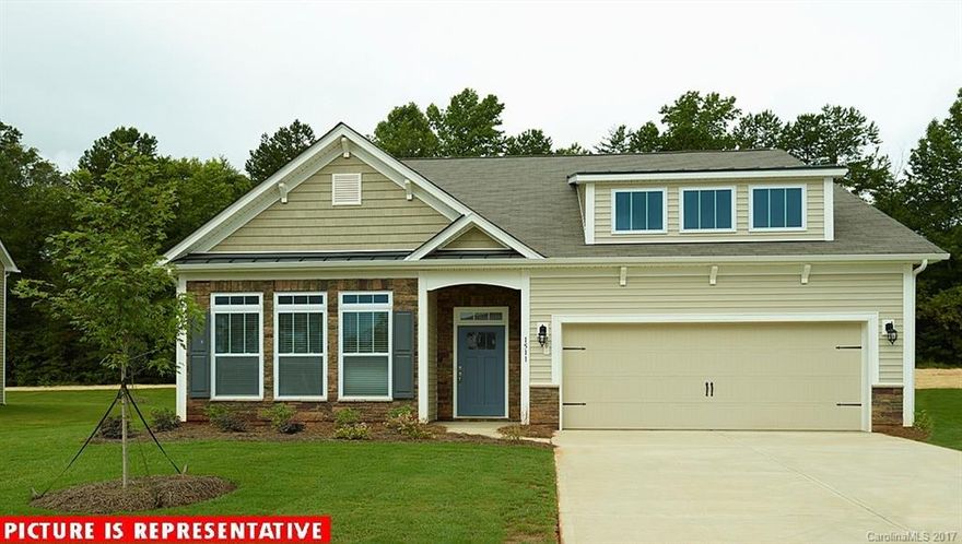 Our Most Popular Ranch Plan "Azalea". Same plan as our Timberlake Model. Amazing Kitchen layout. Granite counters. 10' ceilings. Wood flooring in all living areas. Baths and Laundry floors are tiled. Master has tray ceiling. Master bath has garden tub and large tiled shower with semi-frameless shower door. Double bowl vanity, water closet and large walk in closet.
Ask about our current incentives. 1 of 3 homes left in closeout!!!