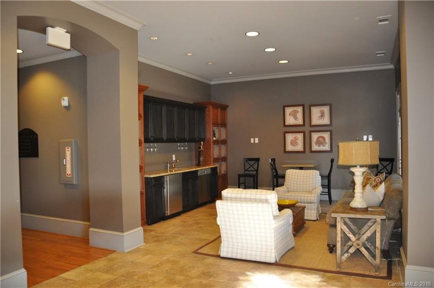 Luxurious condo located in the heart of Myers Park. Features 10 ft ceilings, gas fireplace, large closets with custom shelving, covered terrace and a chef's kitchen.  Secured building with one covered parking spot and one spot in the parking lot.  Great location within walking distance of Elizabeth Ave restaurants.