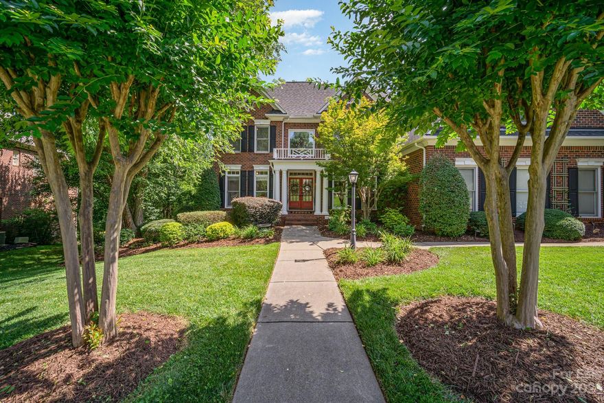 Stunning newly remodeled brick basement home in highly sought after Deerfield Creek. This home has just about every upgrade you can imagine. Open floor plan boasts a gourmet kitchen with quartz countertops, stainless steel appliances, soft close cabinets with pull out shelves, microwave drawer and more.  Enjoy the natural light from the oversized windows in the two story great room complete with gas fireplace.  Relax in your primary spa bathroom complete with a steam shower, stand alone tub and heated floors.  The designer finishes are incredible.  Large primary bedroom has a flex area that can be used as an exercise room, sitting area, or office. Walk out basement includes a kitchen and recreation area.  This home was made for entertaining.  Enjoy the cool North Carolina evenings on your paver patio or enjoy a game of basketball or pickle ball on your sport court. Neighborhood amenities include an outdoor pool, cabana, tennis courts, soccer field, walking trails and more. Welcome home