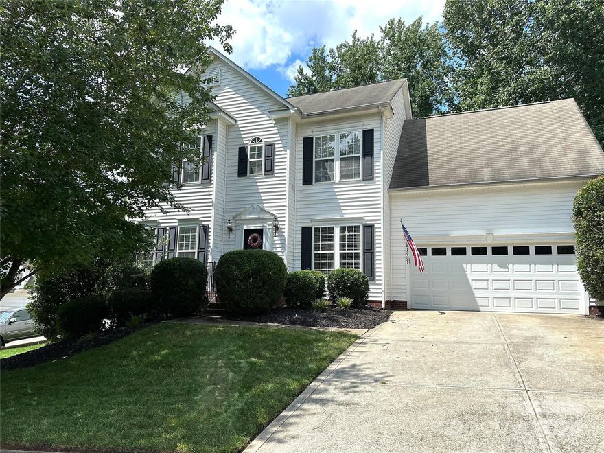 Nestled on a prime cul-de-sac lot in a quiet Pineville neighborhood, this home is just minutes from the dining, retail, and entertainment in Ballantyne. Relax in the spacious living areas and enjoy outdoor entertaining on the two-tiered deck. The fenced, tree-lined backyard has an updated gate and features a hot tub for a private retreat. Interior upgrades include fresh neutral paint in all common areas, a Bradford White gas water heater (2023), painted cabinets, new microwave and garage door (2022). Enjoy proximity to the new Bowl at Ballantyne and newly zoned for Ballantyne Ridge High School! With its prime South Charlotte location, this home ensures easy access to top amenities and attractions. Offering everything you desire and more at a fantastic price, this home is a must-see. Schedule a showing today and experience exceptional living!