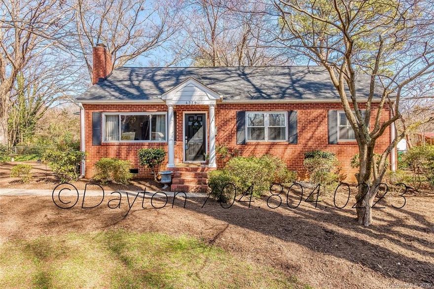 Charming 1-story ranch on close to a half acre lot.  Home features original hardwoods and tile in kitchen/bath.  Kitchen has been tastefully updated with white cabinets, granite countertops and stainless steel appliances.  Home also offers screened in porch, gas fireplace, fully fenced yard and large unfinished attic.  Short drive to Uptown and Southpark!  Cotswold Shopping Center is minutes down the road.