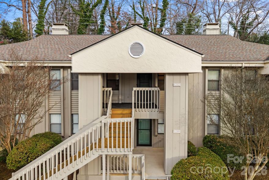 Set within the Cloisters community in East Asheville, this upper-level condominium offers a comfortable and easy living experience with access to community amenities, including a swimming pool and tennis courts. The location provides quick access to downtown Asheville, nearby shopping and dining, and the Blue Ridge Parkway, making it an ideal primary residence or second home for enjoying all that Western North Carolina has to offer. The interior features a spacious living area with a cozy fireplace and access to a screened, covered porch that looks out over a wooded backdrop, creating a peaceful extension of the living space. The kitchen is thoughtfully laid out with generous storage and counter space and opens to the dining area for a natural flow. With two bedrooms and two full bathrooms, the layout offers flexibility for guests, working from home, or everyday living. Neutral finishes throughout create a bright, inviting atmosphere and allow the next owner to easily personalize the space. This home presents a great opportunity to enjoy low-maintenance living in a quiet setting while remaining close to everything East Asheville has to offer, and would also serve as a wonderful lock-and-leave second home for those seeking a convenient mountain retreat.
