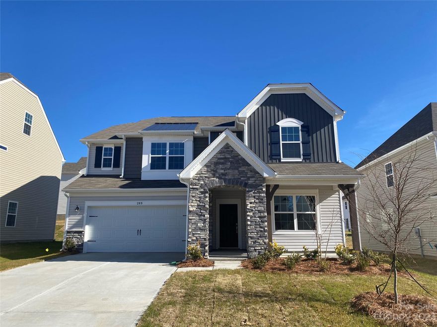 Amazing New Construction READY January! Craftsman style 5 bedroom 3.5 bath home with front porch. Open foyer leads into the Dining room with chair railing and molding. Study with French doors. Beautiful kitchen with Staggered Cabinetry tile backsplash. Huge Island for entertaining which accomodates 5 seating. EVP flooring throughout main living area downstairs. One of our most popular open large kitchen floor plans!  Gambill Forest is located within 5 minutes ride to shopping and dining. Take a stroll in quaint Downtown Mooresville just a couple of miles away. The community offers Resort-style  pool with clubhouse and an area for relaxing, playground, walking trails in the community,  sidewalk-lined streets one one side. Lake Norman State Park swim beach and bathhouse complex. Enjoy kayaking and fishing there. Cornelius Park conveniently nearby offers Dog park and tennis courts.