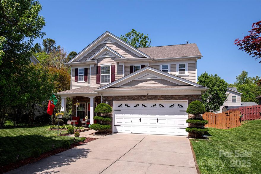 This lovingly maintained home offers the perfect blend of formal charm and casual comfort. Step inside to find a spacious formal living and dining area with beautiful hardwood floors that flow into the open-concept family room, breakfast nook, and kitchen—ideal for everyday living and entertaining alike. Upstairs, a cozy loft provides the perfect spot to unwind, while all bedrooms, including the spacious primary suite, are tucked away for privacy. The primary suite features a walk-in closet, garden tub, and separate shower. Out back, enjoy a beautifully landscaped, fenced yard with a private patio—perfect for weekend gatherings or quiet evenings under the stars.