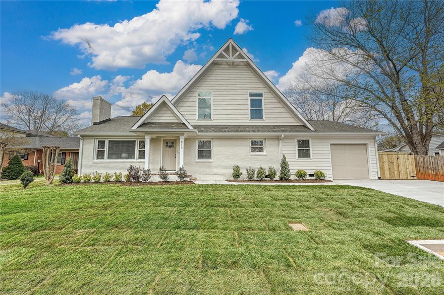 Incredible opportunity to live in Cotswold! A great value for an updated home in this area. 5 bedrooms, 3.5 baths primary bedroom on main level. Kitchen and baths updated 3 years ago. Fresh new paint throughout.  Easy living with luxury vinyl plank on all floors, open concept living spaces, expansive covered rear porch and oversized 1 car garage with storage alcove.  A cozy study with fireplace will invite intimate conversation, cuddling up to a good book or playing a round of Mahjong. New driveway and landscaping. New roof in 2022. Fully fenced in back yard. Home is close to Cotswold Shopping Center and a short drive to uptown Charlotte, world class hospitals and upscale Southpark Mall. Convenient to neighborhood schools.