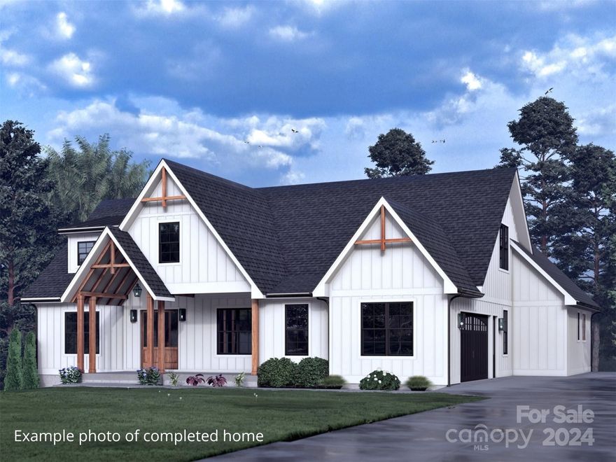 Nestled within the highly sought after Skytop Farm gated community & midway between downtown Hendersonville & Asheville, this luxurious residence epitomizes modern elegance. The mahogany front door welcomes you into the great room with soaring, eighteen foot tall cathedral ceilings. High-end appliances grace the kitchen, complimented by custom cabinetry crafted locally in Henderson County. Entertain effortlessly with the fully opening accordion doors that seamlessly integrate the indoor & outdoor living spaces, leading to a sprawling back deck overlooking the lush surroundings & community pond. The primary suite shares space with a generous walk in closet & an en-suite spa-like double shower. Whether working from home in the expansive office or unwinding in the generous bonus room or library, every corner of this home exudes comfort & luxury. Practical finishes include hardy board siding, tankless water heater, & much more! Inquire for a full list of features!