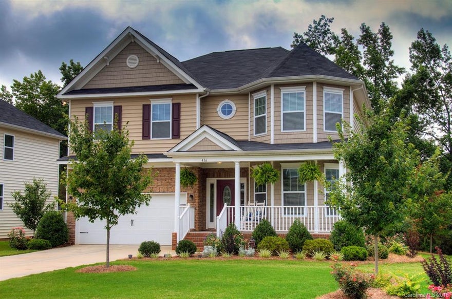 Great Clover schools & low SC taxes! Beautiful home features 4 bedrooms on the upper level with an in-law suite on the main. 4 full baths, all with granite counters, 2 with dual vanities. Large kitchen opens up to living room and features granite counter tops, tile back splash, a large gourmet island, as well as a butler's pantry. Hardwood flooring, arched doorways, tankless water heater, covered front porch, french doors leading to office, bonus room upstairs, large deck. MUST SEE!