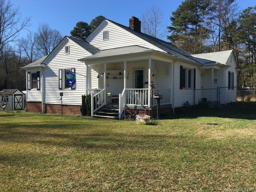 Fantastic ranch style home with country appeal! Rocking chair front porch, large rooms throughout. Fenced backyard with almost an acre of land with house. Tons of storage in full attic with partial flooring.  Just minutes from I-77 and all Fort Mill schools! Seller is providing a full one year home warranty at closing for buyer.