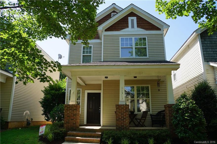 Charming Ballantyne area bungalow w/ recent updates. New carpet, new laminate hardwoods, AC & hot water heater. Kitchen includes stainless steel appliances & 42" maple cabinets. Fence & roof were replaced 5 years ago. Great room is open to the kitchen & includes surround sound & gas fireplace. 2" wood blinds throughout. Lovely courtyard with large shady tree, white picket fence, & brick patio. Detached 2 car garage. Convenient to Ballantyne amenities & 485.