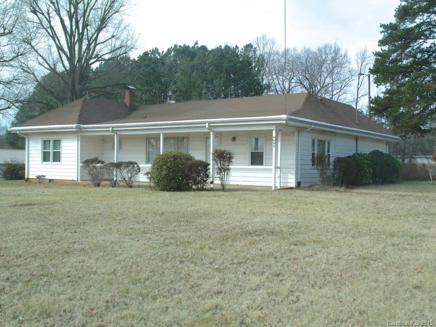 Great home\location. 2 bedroom 1 bath on 1.37 Acre. This ranch home offers large kitchen & breakfast area w/all appliances. Laundry rm w/washer/dryer. Living Rm & Family Rm. Picture windows on both front & back. New windows throughout w/a cellar basement that is vented for heat & a/c. Make great workshop. Could split property and put a home on back portion of property for guest and/or family. Attached 1 car garage w/circle driveway. Home being sold "as is".  Motivated Seller Bring Offers!!!