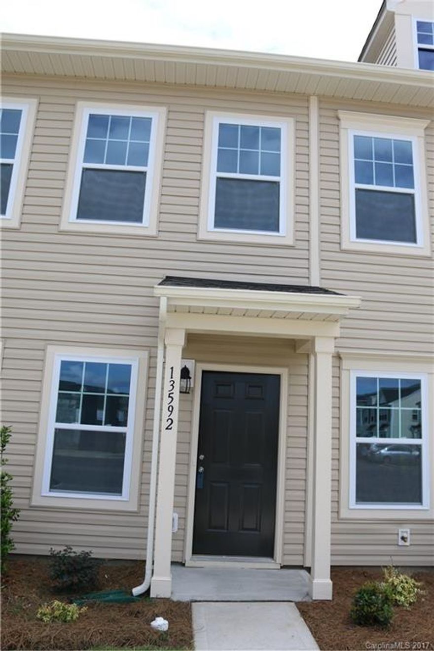 LOCATION, LOCATION available for immediately.This town home is neutral and move-in ready! Open floor plan on main with large Living and Dining Rooms
and eat-in Kitchen w. Good cabinet/counter space
pantry. Sliders to rear patio that looks out to treed area. Two spacious Masters up, each w/ vaulted
ceilings, private baths & double closets. Handy upstairs laundry. Located in the heart of Steele Creek,
convenient to shopping, dining, schools, interstate. Enjoy the community pool!