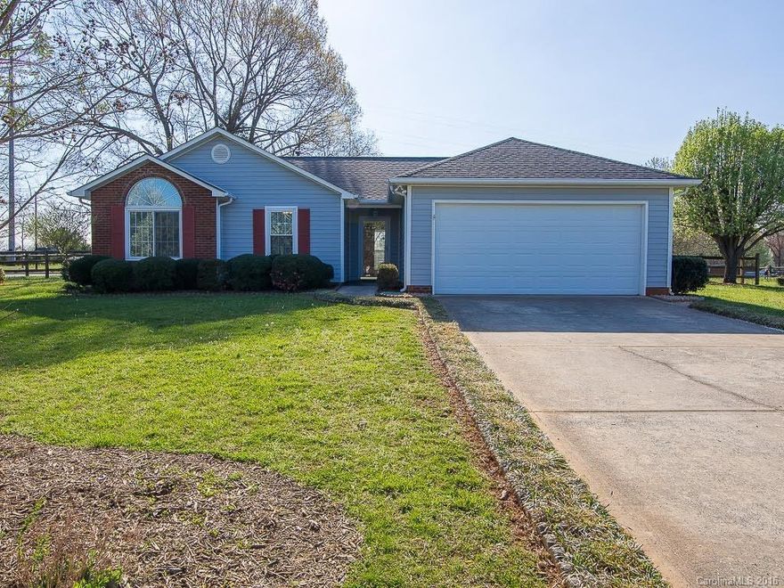 Move in ready ranch with all appliances remaining (as is no know issues)! Big corner lot completely fenced with storage building, room for vegetable garden, mature trees and two car garage.  Great room has vaulted ceiling, Neutral colors, good storage - hard to find ranch plan in this range - come take a look! Professional pictures coming soon -