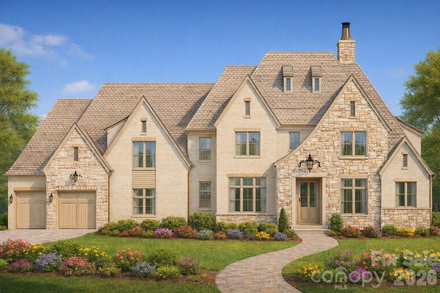 Stunning custom home in the sought-after Twin Lakes community in Union County, NC, scheduled for completion in September 2026. Experience luxurious living with breathtaking sunsets from this waterfront property in Twin Lakes. The plan features a spacious open layout, including a main-floor Primary Suite, a dramatic two-story Great Room, a gourmet Chef's Kitchen, and an expansive Scullery pantry. The upper level offers multiple bedrooms, a study, large walk-in storage and secondary laundry.  The lower level offers a spacious Recreation Room, sixth bedroom suite and walk-out access to a beautiful terrace and backyard ideal for entertaining. MLS pictures are artistic renderings; the plan is under construction.  Enjoy resort-style amenities such as scenic trails, a waterfront gazebo, championship pickleball courts, and a community dock for kayaking, canoeing, and paddle boarding. This rare opportunity in Twin Lakes is sure to sell quickly!