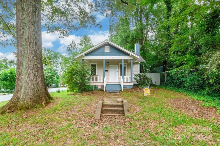 Nestled in one of Rock Hill's most historic communities and surrounded by convenience and scenery. A moment's stroll to the Glencairn Gardens and a short walk to Winthrop University. This cottage style adaptation of the classic Craftsman house beautifully combines the early-American charm of quality craftsmanship with the designers' touch resulting in a warm, cozy and welcoming space. Corner lot, wood burning fireplace, detailed woodwork, built-in features and custom designed and built storage. Additional features: new roof (2024), picture window, spacious bath, granite countertops, abundant parking, central heat and air, stainless steel appliances, great yard spaces.