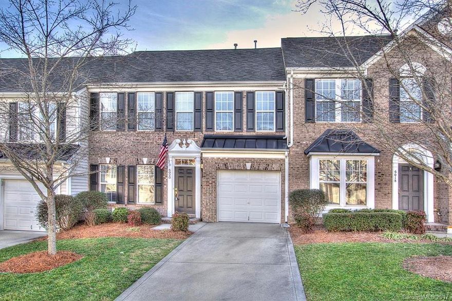 Fabulous....just fabulous! Great brick front townhome has nice sized fenced yard w/ patio. Functional floor plan with formal dining room, sunroom and great room. High quality laminate (hand scraped/wide plank look) in foyer, DR & GR. Kitchen boasts 42" cabinets, granite & SS appliances. Updated lighting! Roof replaced '15. Rooms are spacious. MBR has two walk-in closets & trey ceiling. MBA w/ dual vanity, separate tub/shower. Easy access to shop/dine & 485. Easy walk to elementary school.