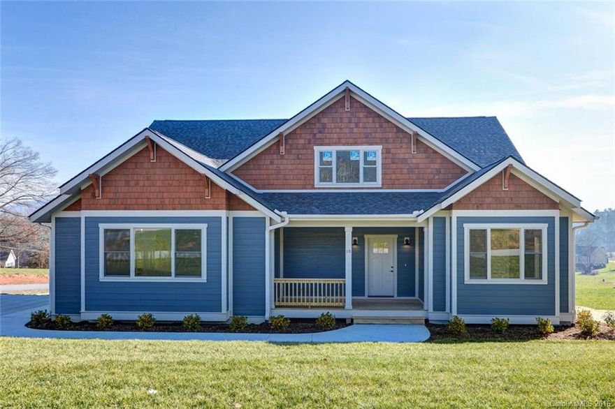 Brand new craftsman style home featuring side load garage, corner home site w/mountain & community views, front & rear covered porches, an open floor plan w/vaulted ceilings in great room & master suite and a spacious kitchen w/breakfast bar & large walk-in pantry. The master bdrm features an over sized walk-in closet & a designer en-suite bathroom. Comm. features a clubhouse w/fitness rm, event rm, pool & more! Great location-great value-great opportunity! Taxes TBD. $40/mo fee for comm sewer.