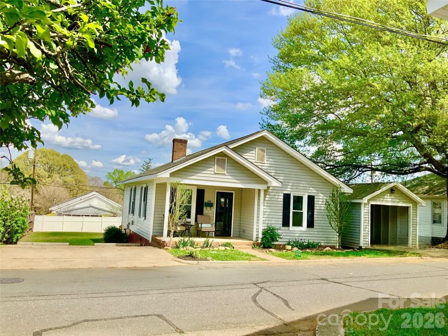 Welcome to the quaint town of Cramerton with many parks, walking trails, river access and wonderful dining options! This two bedroom, one and a half bath home has plenty of charm with the original hardwood floors in the living room and both bedrooms, and original closets with overhead storage, built in shelving. Kitchen has new, all wood, soft close cabinets including a lazy susan, butcher block counter tops, wooden shelves and a walk in pantry! All new stainless steel appliances come with this updated home. Beautiful Custom tile in the full bath. New vinyl flooring in the kitchen, laundry and full bath. This home has new wiring, electrical panel,  new plumbing and a new half bath with all permits pulled. Interior has been freshly painted with recessed lighting in kitchen and all new light fixtures. All ductwork was professionally cleaned! Concrete pad for two cars and a one car garage give plenty of parking and street parking is allowed. A new deck out back with a huge flat back yard for entertaining. Close to downtown and is walkable to parks and restaurants. Come enjoy carefree living with all the major update’s completed for you! Seller is the realtor.