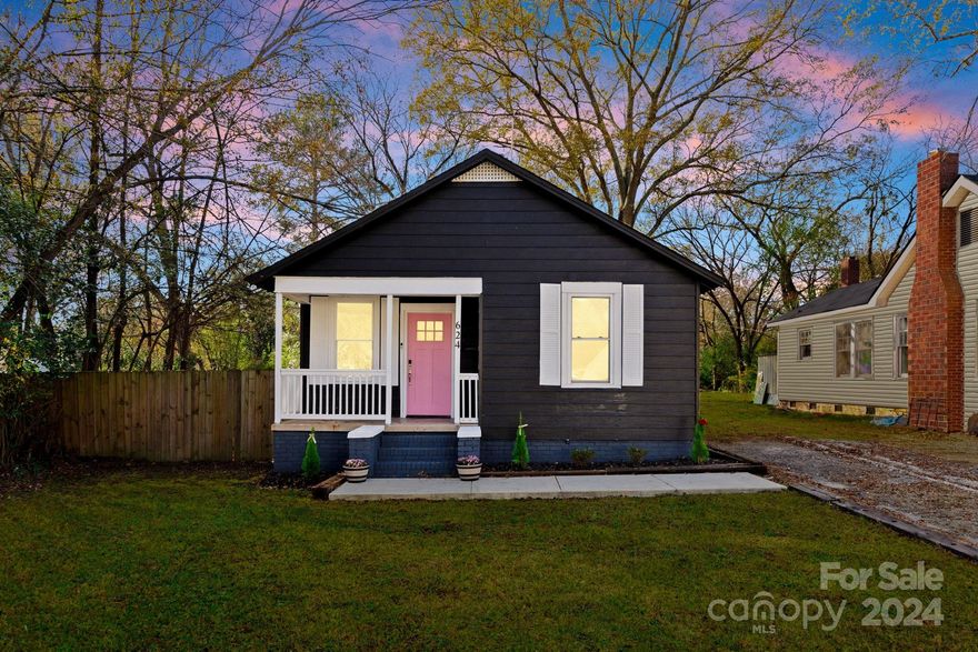 Welcome to 624 Flint Street.  This charming 2-bedroom, 1-bathroom house has been recently renovated, featuring re-finished flooring, fresh paint, and new stainless steel appliances.  Enjoy worry free living with a BRAND NEW: roof, water heater, and furnace! The home sits on a spacious lot with a fully fenced-in backyard, offering a private space perfect for outdoor entertainment. Situated in a rapidly growing area of Rock Hill, this home is ideal for first-time buyers or anyone looking for a stylish, move-in-ready home in a promising neighborhood. Schedule your showing today!