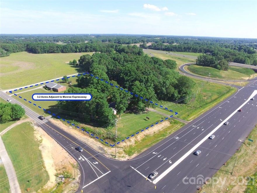 Perfect location for a convenience store with two parcels totaling over 3 acres providing a high visibility site at the US 601 N (Concord Highway) interchange of the Monroe Connector Bypass. This is the first parcel accessible from 601 N upon exiting the bypass and has additional access along Baucom-Deese Road. Sale includes parcels 09174012B & 09174006L. City water is available.  Traffic analysis, site plan, retail analysis, and more have been completed.