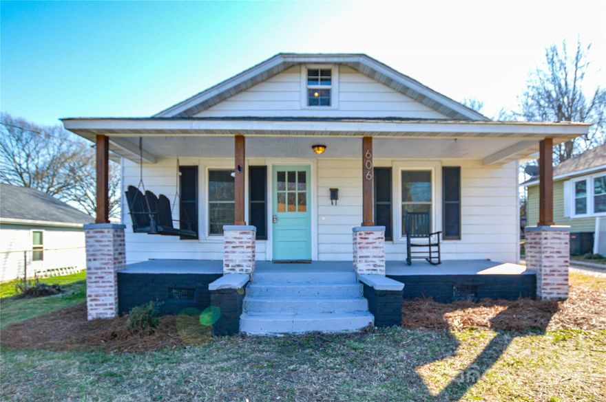 This charming 2 bed, 1 bath bungalow is located in historic Kannapolis.  It is just minutes away from the revitalized downtown district, which offers a variety of  restaurants, shops,  entertainment,  minor league baseball, the North Carolina Research Campus and so much more.

The home features a newly renovated kitchen with white cabinetry, new dishwasher and granite countertops. It has also been freshly painted throughout, with new luxury vinyl flooring and double-hung vinyl windows. The adorable full bathroom, hot water heater (installed in Fall 2023), and roof and HVAC (installed in 2018) are recent updates.

The property includes an unfinished 300 sq ft attic room with heat and air, providing ample opportunities for customization. You can enjoy your mornings or evenings on the large front porch, while sipping coffee or sweet tea. The spacious fenced backyard offers a blank canvas for creating your perfect outdoor living space.
