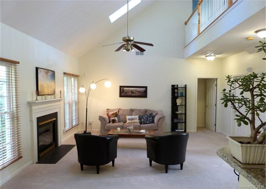 Move-in-ready home on a cul-de-sac in highly desirable Alexander Ridge. Open floor plan, master bedroom downstairs, vaulted ceilings, skylights in the two-story great room! Open kitchen has granite counters and tile backsplash.The private,“naturescaped” yard has lots of trees, beautiful footpaths that lead to a screened gazebo, a bridge leads to a conservation area with walking trails. Windows in 2015 and Roof in 2016. LL Bathrooms will have new floor tile. Great schools! Seller/broker.