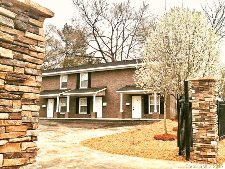 GRAND REOPENING! 1/2 OFF FIRST FULL MONTH'S RENT! 12 newly renovated apartments convenient to NoDa, Plaza/Midwood & Uptown! Walk to nearby parks & green-way. Gated complex, secure off street parking, 2 reserved spaces, front & rear porches. Kitchen w/ granite counters, stainless appliances including smooth top range, dishwasher, microwave & fridge. 2 upstairs bedrooms w/ refinished hardwood floors & full hall bath w/ tile tub surround. Water included. Washer & dryer provided for add'l $50.00/mo.