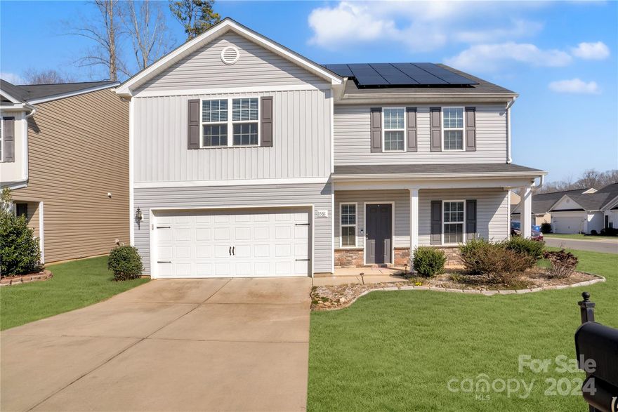 Welcome to your dream home just a short 20-minute drive from Uptown Charlotte! This like-new gem with only one owner offers 5 beds & 2.5 baths. The well-designed interior seamlessly connects living, dining, and kitchen areas, creating an inviting space for gatherings. The chef's kitchen is equipped w/ modern appliances that are included. Also a formal dining area that could be an office as well. 

Five generously sized bedrooms, including a master retreat, provide private spaces. Outside, the expansive backyard with a fence & shed is perfect for activities and relaxation. The neighborhood is a hidden gem with a fantastic sense of community, top-notch schools, and include a park across the street and even neighborhood access to the George Poston park and biking trails. 

This home is a lifestyle upgrade, solar panel equipped!—don't miss the chance to make it yours! Enjoy the tranquility of Gastonia and the vibrant energy of Charlotte just a short drive away.