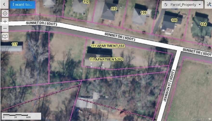 0.323 acre vacant lot in Clover town limits. Zoned residential. Road frontage on Sunset and Johnson.