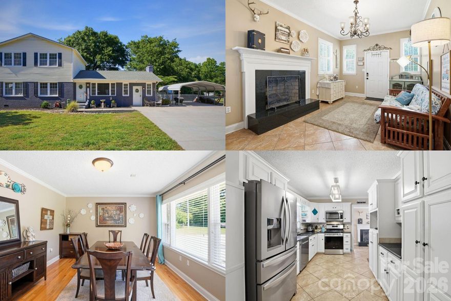 Rare find in Rock Hill—over 2 acres, a massive powered workshop, and walkable access to Lake Wylie.

Imagine being able to walk or take a quick golf cart ride to the lake whenever you want—morning coffee by the water, sunset walks, or spontaneous afternoons at Ebenezer Park or Lake Club Marina. This is the kind of everyday lifestyle that makes this property truly special—and incredibly hard to find.

Set on a beautifully positioned corner lot with a mature magnolia tree, this fully renovated home offers the space, flexibility, and functionality buyers are searching for—without giving up convenience.

Inside, you’ll find a bright and inviting layout with 2,600+ square feet, featuring a spacious family room, abundant natural light, and a stunning picture window overlooking the property. A cozy wood-burning fireplace (with rebuilt firebox in 2025) anchors the main living space, while the keeping room with its own entrance provides a flexible retreat for relaxing, working, or hosting guests. 

The layout is both functional and versatile, with three bedrooms on the main level and a private, oversized primary suite upstairs, creating a true retreat with space and separation.

Step outside and the property truly opens up—over 2 acres with a fully fenced 1-acre field plus additional enclosed yard areas , offering endless possibilities for recreation, pets, storage, or simply enjoying the outdoors.

For those needing space to work, build, or store, the 1,200+ sq ft detached garage/workshop is a standout feature—complete with power, pneumatic air lines, and compressor, ready for serious projects or hobby use . A 3-car carport adds even more flexibility.

Recent updates include:

New roof on detached garage/workshop (2025)
Rebuilt fireplace firebox (2025)
New HVAC system for second level (2024)
Expanded and fenced outdoor spaces (2024)

Conveniently located between Rock Hill and Lake Wylie with easy access to I-77 and a short drive to Charlotte, this property offers the rare combination of space, functionality, and location—with no HOA restrictions .

If you've been looking you know it doesn't come along often - combining land, storage, lake access, and everyday livability in a unique homestead property!