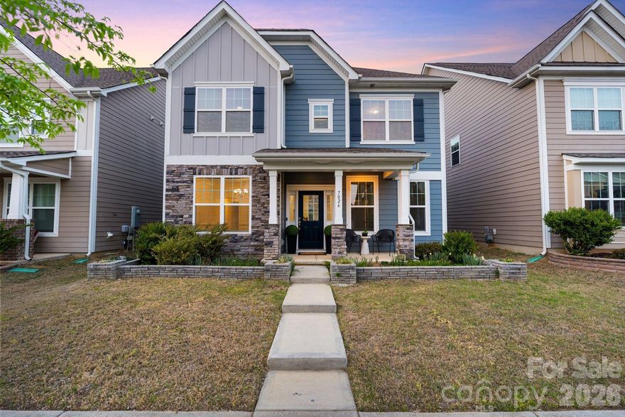 Perfectly positioned in the heart of Rea Farms, this beautifully designed two-story residence offers elevated living just steps from one of South Charlotte’s most vibrant lifestyle destinations.

Inside, a light-filled open-concept main level seamlessly connects the kitchen, living, and breakfast areas, creating an ideal setting for everyday living and entertaining. The kitchen is anchored by a striking marble island and complemented by stainless steel appliances, a walk-in pantry, and elegant cabinetry. A formal dining room with refined wainscoting detail adds a sophisticated touch, and a main-level guest suite with a private bath offers flexibility for visitors or multi-generational living. The main level is complete with a well-appointed laundry room and effortless access to a covered rear patio and fully fenced backyard.

Upstairs, the spacious primary suite serves as a true retreat, featuring a fireplace, heated bathroom floors, a soaking tub, a walk-in shower, dual vanities, and an expansive walk-in closet. Three additional bedrooms provide comfortable accommodations, with two connected by a Jack-and-Jill bath and a third served by a full hall bath. 

Enjoy unmatched walkability to Waverly and Rea Farms Village, where everyday conveniences and upscale amenities including Starbucks, Whole Foods, Harris Teeter, and Life Time Fitness are just a short stroll away. Set within a tranquil and thoughtfully designed community, this home offers peaceful residential living with immediate access to premier shopping, dining, and wellness.