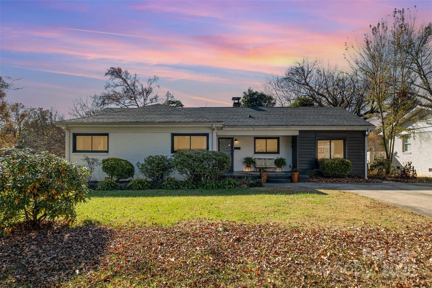 This updated 3 bedroom, 1.5 bathroom brick ranch qualifies for 100% financing and up to $20,000 in closing costs! The home is located nearby Windsor Park and only minutes from Plaza Midwood, with easy access to dining, shopping, entertainment, and a short walk to Kilborne Park. Inside you will find beautiful hardwood floors, a renovated kitchen, a renovated full bathroom, and all new windows that fill the home with natural light. The living room includes a cozy wood burning fireplace and a flex space that can be used as an additional bedroom or family room. A spacious new back deck overlooks a large fenced backyard with a fire pit and storage shed. Additional upgrades include new HVAC and a tankless water heater added in 2022.