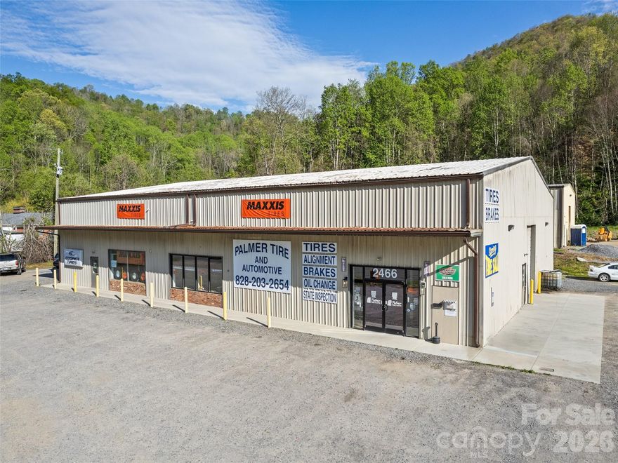 Established Tire and Automotive Business. This highly visible business is located on a major 4 lane US Highway central to Haywood County with a yearly average of 23,000 Cas/Day. Operating in its 3rd year of accelerating business established clients are returning with friends and family. The business has a large customer lounge and Showroom for clients and several Management offices for day to day operation. The service desk and Offices are all linked with Highspeed internet and state of the art computers. All the business equipment , Websites and Advertisement will be sold with the business. 
Pull into the service area through a 16 foot roll up door to Multiple service bays with lifts, tools and tire equipment. 
The work area is all inside the facility with propane heat, compressed air and the only large truck balancer in the area. All Inventory or tools, Tires and speciality equipment are owned by the business and will be included. 
The building is leased for 5 years with 2 Five year renewals. This is a turn key business with trained loyal employees and increases in sales each year.
