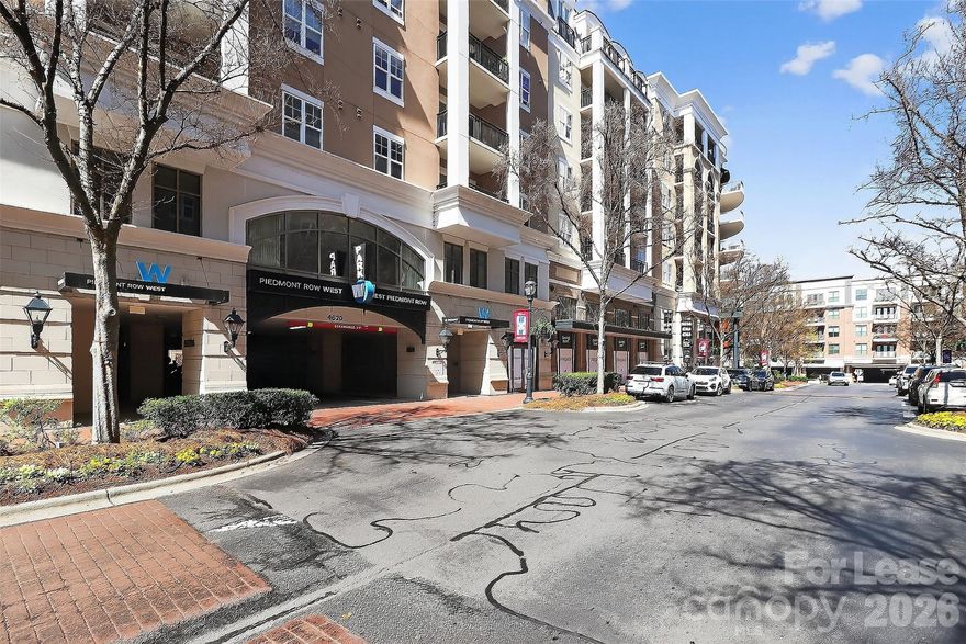 A 2 bedroom penthouse apartment located in Piedmont Row anchored with fabulous restaurants and other retail enmities. Wonderful 10' ceiling penthouse unit with spectacular views of the Charlotte skyline Luxuriously detailed and updated. Completely furnished with attractive decor, all living needs supplied from dish wear, to sheets, Pots and pans, silver wear, towels, bed coverings- Just unpack your suitcase and move-in, Tremendous views of Uptown Charlotte and the rest of the South Park area. Spacious kitchen featuring 42" maple cabinets, granite counter tops stainless steel appliances eat-in top kitchen and. Pre=finished hardwood floors through out. Primary bedroom open onto large balcony. Offered unfinished @ $2,500 Available Now