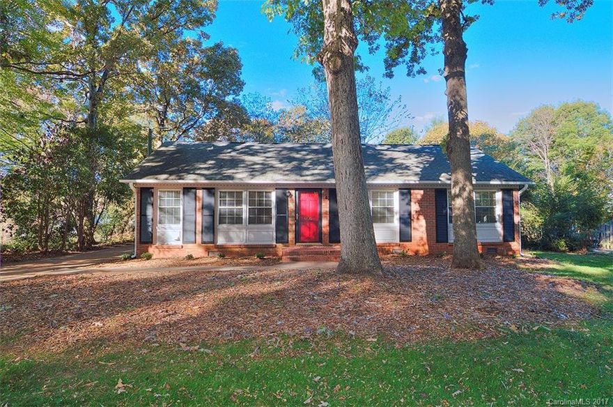 Beautiful full brick ranch home with 3BR/2BAs has been completely remodeled with style! Refinished original 1" hardwoods throughout and new tile floors in the kitchen and bathrooms. Crown molding, new paint, updated fixtures, granite countertops and new cabinets in the kitchen and bathrooms. Large utility/laundry room with drop zone. Huge flat backyard and large front yard with mature trees. So close to everything Matthews has to offer!