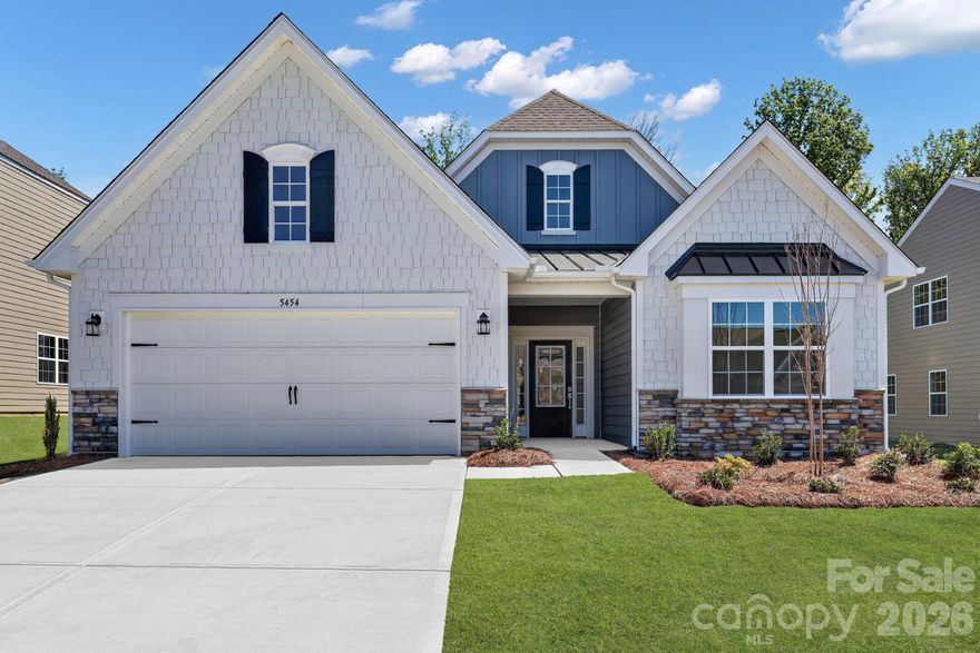 This new 1 Story Canton floorplan offers ample space for the whole family to thrive. The home boasts a comfy breakfast nook, spacious kitchen, welcoming family room, a sizeable owner’s suite and a covered patio for outdoor living.  Plus, our signature Everything's Included program means you will get a gourmet kitchen with double ovens and cooktop, quartz or granite kitchen countertops, subway tile backsplash, ceramic tile, luxury vinyl plank flooring throughout the home, a zero entry shower in the owner's suite, finished garage, and a gas fireplace (per plan). Roselyn is a master-planned community offering exclusive ranch homes designed for active adults!