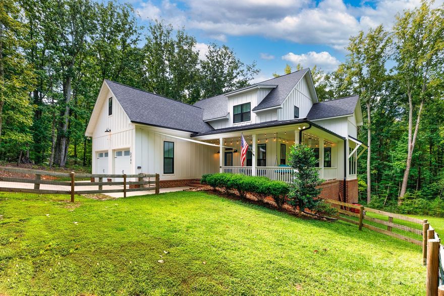 Nestled on 2.5 serene acres with a picturesque tree-lined view, this stunning home was built in 2018! Featuring a bright and open floor plan, the heart of the home is a gorgeous modern kitchen, perfect for entertaining. The living room centers around a cozy fireplace. The main level boasts a spacious primary suite with an ensuite bath, dual vanities, and a large walk-in closet. Upstairs, you'll find well-sized additional bedrooms, a versatile loft, and a walk-in attic for extra storage. The home offers a 2-car garage and room to enjoy the outdoors, creating the perfect blend of luxury and tranquility.  Home also has solar panels and battery backup for power.