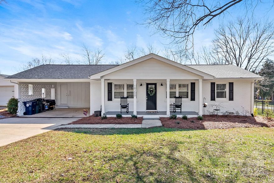 Rare Find!! Charming Ranch completely updated in the heart of the Nantz Road peninsula! Year Round water views from this large 0.47 acre lot. Close to everything Cornelius/Lake Norman have to offer. Move in & start enjoying lake life. Beautifully refinished hardwoods thru out most living areas. Large living room features gas log fireplace, elegant & modern ceiling fans. Dining Area is open to living room & Kitchen. Updated kitchen is a dream, white cabinets, gorgeous counters & views of the lake from kitchen window. Primary & secondary full baths also updated. Large lot has fenced backyard, patio, shade trees in front & back for breezy summer evenings. Home also features carport & detached garage for storing lake toys. Community lake access lot just behind this home. Follow sidewalk across from home to Ramsey Creek Park to enjoy waterfront beach, boat launch, playground, walking trails & dog park.