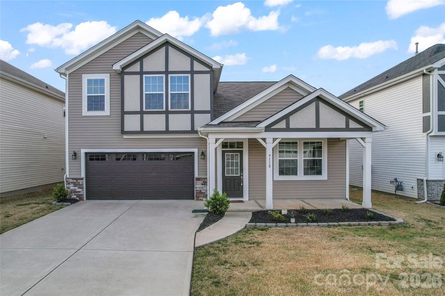 OH WOW! Your opportunity has arrived! Make plans to see everything this home has to offer before it is gone. Do not miss your chance to make this incredible property your HOME. From the moment you pull up, you will notice the charm and character. Warm brown tones, detailed trim, and a welcoming covered front porch set the tone and invite you to relax and stay awhile.

Inside, the home showcases a thoughtful and functional layout. You are welcomed by a wide stretch of durable luxury vinyl plank flooring in a beautiful neutral tone that is perfect for both everyday living and pets. A generously sized office provides the ideal work from home setup and can easily be enclosed for added privacy if desired. Just off the garage entry, a perfectly placed drop zone makes everyday organization simple and convenient.

The open kitchen, dining, and family room create an ideal space for entertaining or enjoying quiet nights in. Whether you are hosting guests or settling in for a movie night, this space flows effortlessly. The kitchen features a large island with breakfast bar seating, classic white cabinetry, a gas range, granite countertops, a stunning white herringbone tile backsplash, and an oversized walk in pantry.

The primary suite on the main level offers a relaxing retreat with a spa inspired ensuite bathroom complete with tile flooring, dual vanities, a separate soaking tub and a tiled shower. The walk in closet includes a beautifully organized storage system. A main floor laundry room adds to the convenience.

Upstairs, a massive loft area provides endless possibilities. Use it as a game room, media space, workout area, second living room, playroom, or additional office. Two more bedrooms and a full bathroom complete the upper level.

Step outside to enjoy peaceful evenings on the covered back porch. The patio includes a gas connection for easy grilling and an expanded paver area for additional outdoor living space. The garage also features a hidden storage area along the back wall that is worth checking out.

The community includes two pools, a cabana, and plenty of sidewalks for enjoying the neighborhood. Conveniently located with quick access to I-485 and I-77. WELCOME HOME!