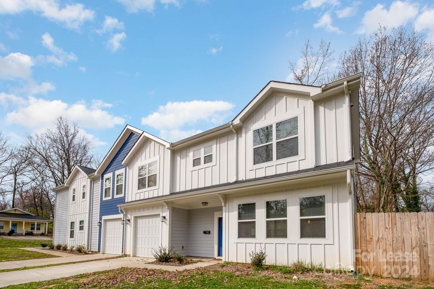 Like new ('21 build) townhome featuring 3 bed/2.5 baths located in desirable Druid Hills, just minutes from all that Camp North End, Uptown Charlotte, and University City have to offer you! The main floor is open, offering you the ideal layout for entertaining family & friends alike! Your stunning kitchen includes SS appliances, a large island for meal prep, subway tile backsplash & endless cabinet storage. This offers sightlines to your spacious and bright living room, and also provides you access to your level, fenced in backyard. Upstairs boasts the large primary bedroom, complete with a spacious walk-in closet and gorgeous en-suite bathroom featuring a massive stand alone shower. The secondary bedrooms feature large windows and share a full bathroom. The home also includes an attached one-car garage AND the washer/dryer are included.