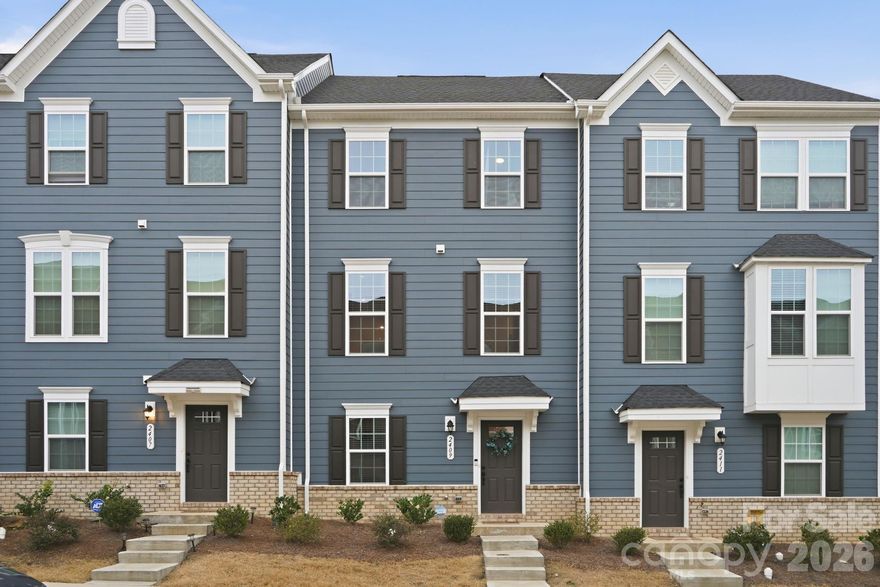 Discover this impeccably maintained three-story townhome offering 3 bedrooms, 2.5 bathrooms, and a thoughtfully designed open-concept layout. The main living area is filled with natural light and ideal for both everyday living and entertaining, featuring stainless steel appliances. The refrigerator, washer, and dryer are included for added convenience. The lower level provides two flexible spaces that can easily accommodate a home office, fitness area, playroom, or additional storage. The upper level is highlighted by a primary suite that serves as a private retreat, complemented by two additional bedrooms well-suited for family or guests. Ideally situated just one mile from I-485, this move-in-ready home offers quick access to shopping, dining, and major commuter routes. Exceptionally clean and well cared for, this townhome presents an outstanding opportunity for today’s buyer.