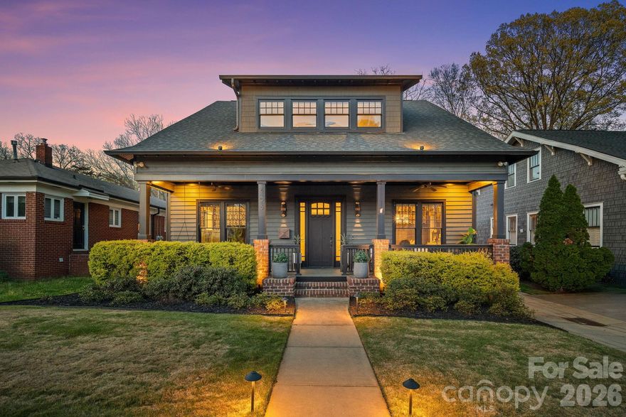 Welcome to an incredible Dilworth bungalow where timeless charm meets modern luxury living. Built in 2014 and thoughtfully enhanced with high-end upgrades, this 5-bedroom home + 2nd Living Quarters located in one of Charlotte’s most sought-after neighborhoods.

The main home features an open and inviting layout, a main level office, formal dining room, a gas fireplace, family room built in shelving, and a gourmet chef's kitchen. The chef’s kitchen is equipped with and expansive kitchen island, quartz countertops, custom cabintry, Bosch appliances including a gas cooktop, double ovens, dishwasher, KitchenAid refrigerator, brand-new ZLINE built-in microwave, and a dry bar with refrigerated drawers.

The primary suite is located on the main level with vaulted ceilings, a spa like bath, and large walk in closet with California Closet built ins.

Step outside to a fully reimagined backyard retreat completed within the last two years. The heated saltwater pool features an ocean-blue PebbleTec finish, waterfall feature, hidden automatic cover, smart controls, and a sleek glass safety barrier. Surrounding the pool is a private entertainment paradise complete with artificial turf, custom hardscaping, automated landscape lighting.

The fully equipped outdoor kitchen pavilion is an entertainer’s dream with a Coyote gas grill, Gozney pizza oven with natural gas hookup, refrigerator, double sink, built-in cabinetry, mounted heaters, and bar seating, all beneath a covered gazebo with café string lighting and hardwired internet.

A separate detached pool house and outdoor living pavilion expands the home’s versatility with heated lounge space, large glass sliding doors opening to the turf yard, a private bathroom, and hidden storage.  Perfect for entertaining, hosting guests, or creating a private work or wellness retreat.

Additional highlights include a charming covered front porch with swing, a screened rear porch, security system with cameras, termite bond, a newly installed fence, 2023 Central Air, 2025 gas furnaces, and a 2023 tankless water heater.

Located walking distance to Southend and Dilworth’s beloved restaurants, parks, and the energy of Uptown Charlotte, this home offers the rare combination of modern construction, luxury outdoor living, and prime walkable location.